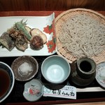 菊屋らん丸 - やさい天せいろ￥1480。蕎麦は極細十割（H26.7.4撮影）