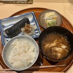 銀座 しのはら - 土鍋ご飯　鰯の炭火焼き　湯葉の赤だし　香の物