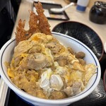かつや 成増店 - 海老タレカツと親子丼の合い盛り丼