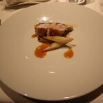 アンティカ オステリア デル ポンテ - ハタのインパデッラのブラザート　黒トリュフのソース　ポロネギ