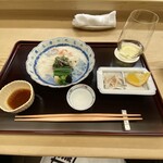 287507134 - 三品目　フグ刺し　柑橘塩でいただくとこれまた最高‼️