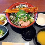 北の味紀行と地酒 北海道 - 穴子一本ネギトロ丼980円税込