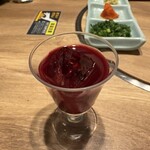 あぐら亭 - 食前酒（すっぽんの血入り）