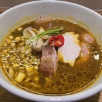 せいめん 未さく - 【限定】カレースパイスと名古屋コーチンの醤油らぁめん