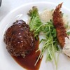 喫茶ジュン - 和牛ハンバーグとエビフライ