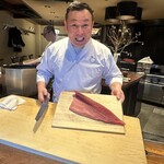 藁焼 みかん - 笑焼きにするお魚。今日はよこわと言う魚。