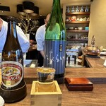藁焼 みかん - あん肝には日本酒。選んでいただきました。