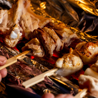 宮内庁御用達こだわりの地鶏『青森シャモロック』の串焼き