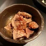 イタリアン チャイナバル村塾 - 砂ずりの旨辛紹興酒漬け490円