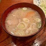 とんかつ河 - 具沢山豚汁