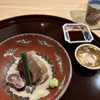 よし澤 - 藁焼きメジマグロ　塩と醤油で