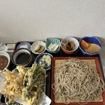 手打ちそば 忠士 - 大盛りそば&天ぷら 1,150円
