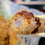 宮古島とんかつ 琉宮 - エビフライも衣が厚めかな (・・;)