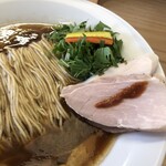 めん処 きよ洲 - 醤油スープの色が変わってます。