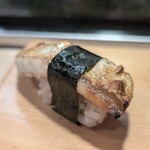 天史朗鮨 - しめ鯖の腹身　炙り