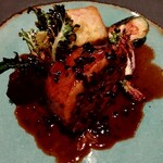 LA COMBE - 山鳩2番目のお皿⭐️ジビエの命を余す所なく頂く工夫❤️マディラ酒とトリュフのペリグーソース⭐️