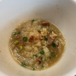 大島ラーメン あづまや - 残りメシに汁入れてみました^^