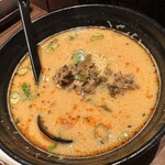 上海華龍 - 【2025.2.26(水)】ラーメンセット（担々麺＋天津飯）950円の担々麵