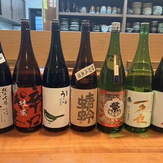 久留米と八女の地酒をはじめ、珍しい胡麻焼酎などもご用意