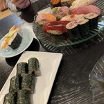 磯吉 - 干瓢巻き、海老マヨも全て赤酢の鮨