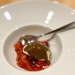 La Bottega - 落花生ジェラート 苺ラグー  チョコレートソース