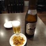 口福楼 - ビールとお通しのザーサイ