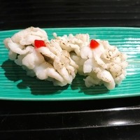 和食 浮橋 - 古都コース(10500円)・凌ぎ 焼霜鱧の握り寿司 梅ポン酢