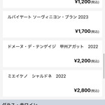 OTTO SETTE - ドリンクメニュー一部