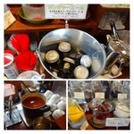 る・せるくる - 普通のドリンクが400円でスープも頂けるドリンクバーが500円。 
主婦たちは計算が早いので「ドリンクバー」にしました^^ 
