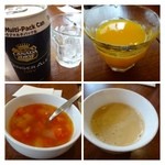 る・せるくる - ジンジャーエール・・生姜＆炭酸共に優しい味わい。 
オレンジジュース・・100％じゃないかしらと言ってましたよ。 
ミネストロスープ・・お野菜タップリ。多分「珈琲」 