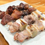 ふじも - 鶏ねぎま×2 280円 , 豚カシラ×2 280円