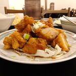 永楽 - 油淋鶏定食850円（ランチは、炒飯、麻婆豆腐ほか、食べ放題）