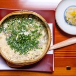 よし町 - 2025.2 トラフグ雑炊（白子入り）香の物（白菜）