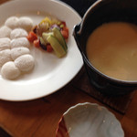 蔵元レストラン せきのいち - 餅チーズフォンデュ1600円