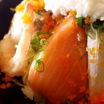 平野鮮魚 - サーモンとイサキ