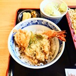 やぶ善 - "大葉天"も添えられています。