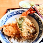 やぶ善 - セットの"ミニえび天丼"。