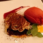 いわむら - カシスのジェラート、ティラミス シルクスイートのモンブラン風
