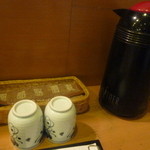 Tairyou - テーブルの上のお茶を注いでいる間に料理が到着しました（笑）