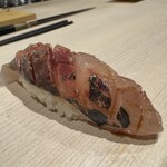 鮨 にし岡 - 追加② アジ（おかわり