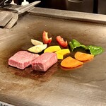 神楽坂 鉄板焼 向日葵 - 本日のメインイベント