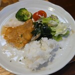 キッチン ブルー グローブ - 再びワンプレート