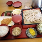 そば処 一源 - 料理写真:ミニかつ定食のそば大盛りで910円