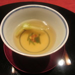 芋茎とおにくのお出汁