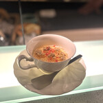 円やま 六法 - デザート注文すると2階の中華から杏仁豆腐が