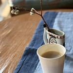 妙見石原荘 食菜石蔵 - 温泉ロビーでコーヒー