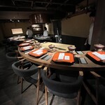 一石三鳥 - 円形のカウンター