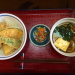 Taiheian - 肉野菜天丼＆うどん￥700