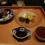 日本料理 晴山 - まこがれいと関あじのお造り