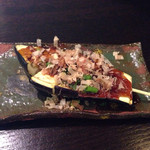 串焼き 源's - なす半身の田楽味噌